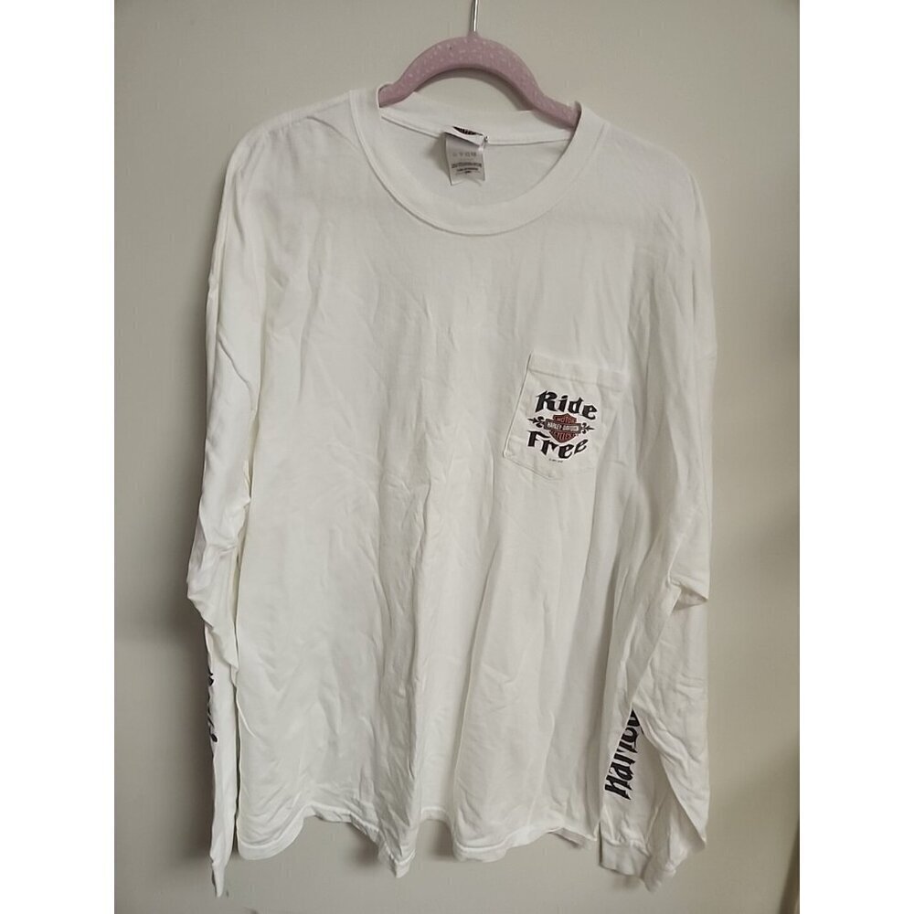 Harley Davidson Ride Free Long Sleeve Shirt. Smaltz's H-D Eagle PA Size 3-XL